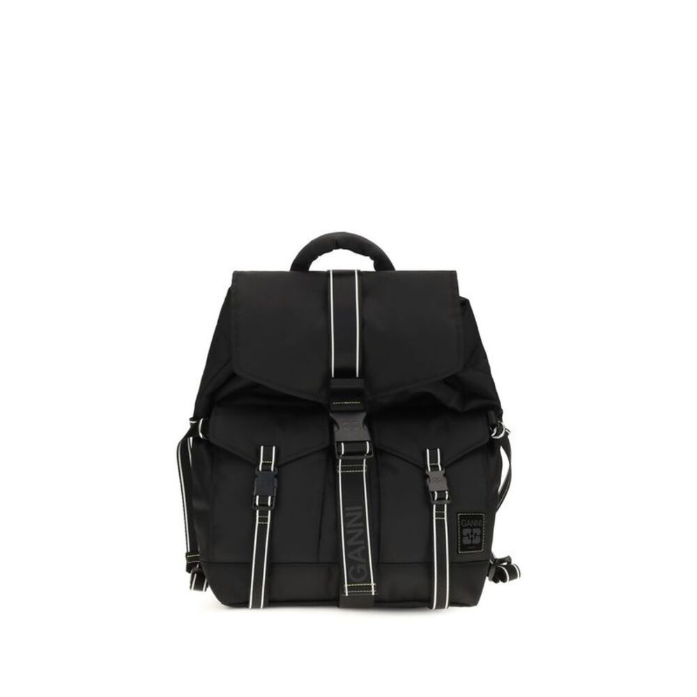 Ganni Black Recycled Polyamide Women's Backpack